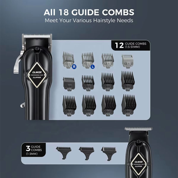 ماشین اصلاح موی سر و صورت گلاکر مدل K11S+13F مجموعه دو عددی