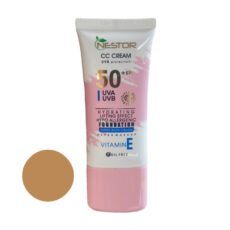 کرم ضد آفتاب رنگی نستور SPF 50 شماره 3 مدل ویتامین E ‌مناسب پوست‌های خشک حجم 50 میلی‌لیتر