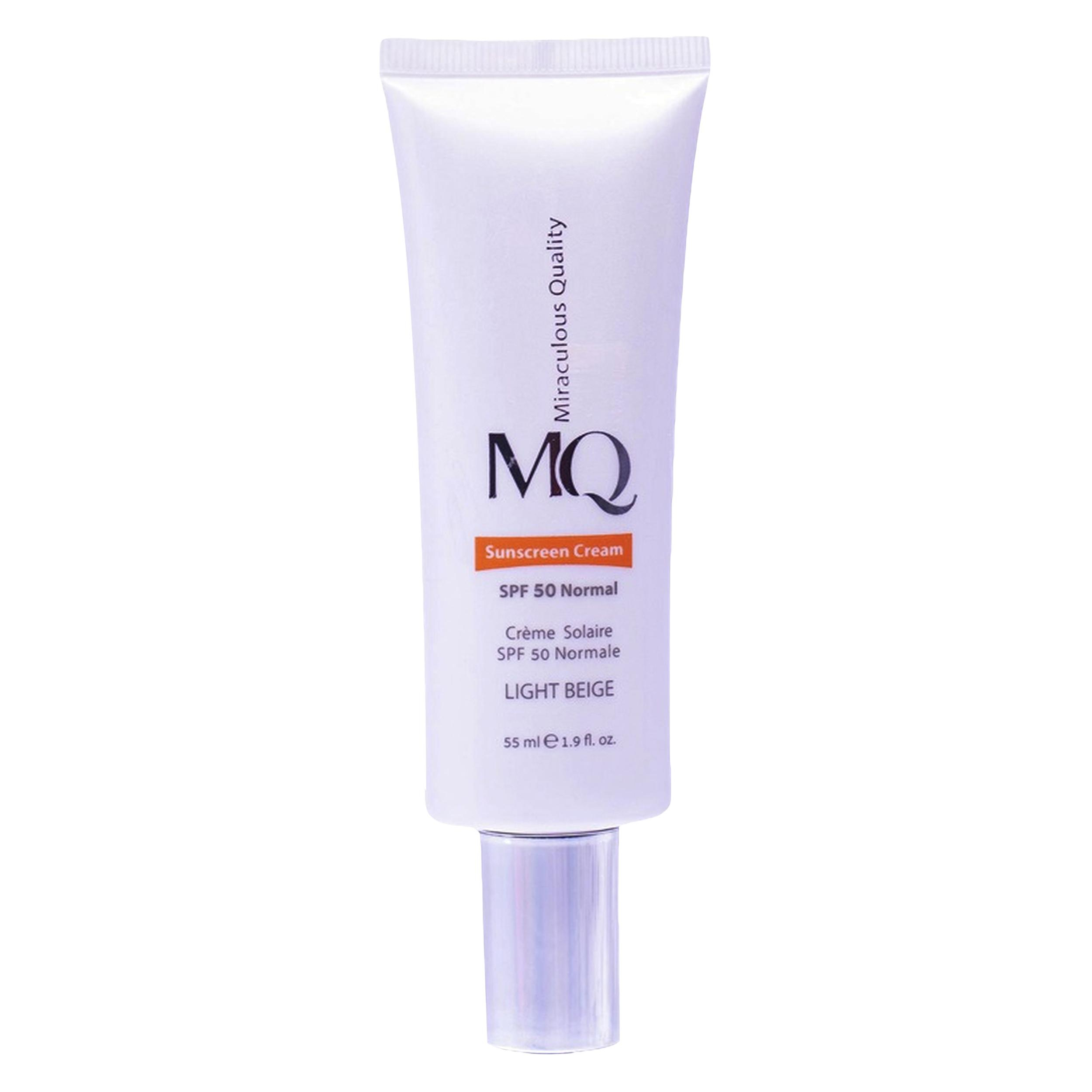 کرم ضدآفتاب ام کیو مدل نرمال LIGHT BEIGE، حجم 55 میلی‌لیتر