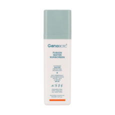 کرم ضدآفتاب بی‌رنگ ژنوبایوتیک، مدل Fusion water، حاوی محافظ UVA ،UVB، ضدآب، فاقد چربی، بدون پارابن، حاوی ویتامین E و هیالورونیک اسید مناسب انواع پوست، حجم 30 میلی‌لیتر