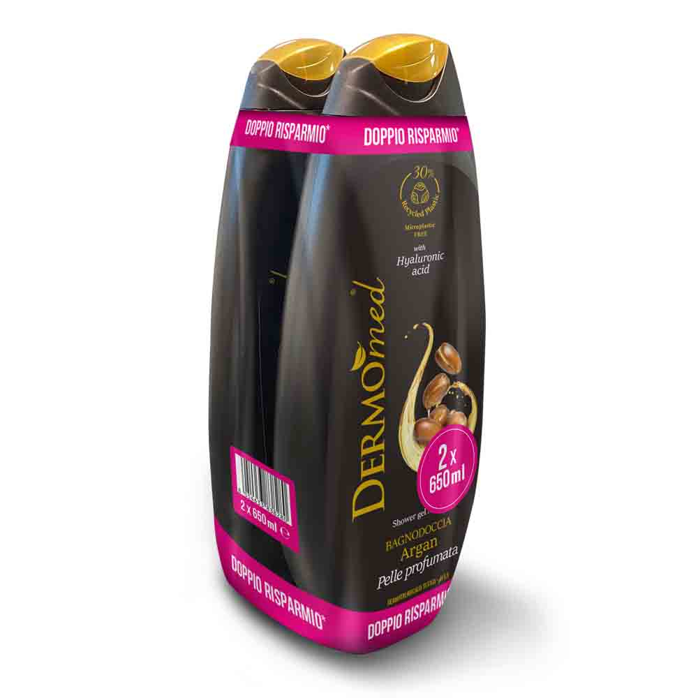 شامپو بدن درمومد مدل آرگان حجم 650 میلی لیتر بسته دو عددی