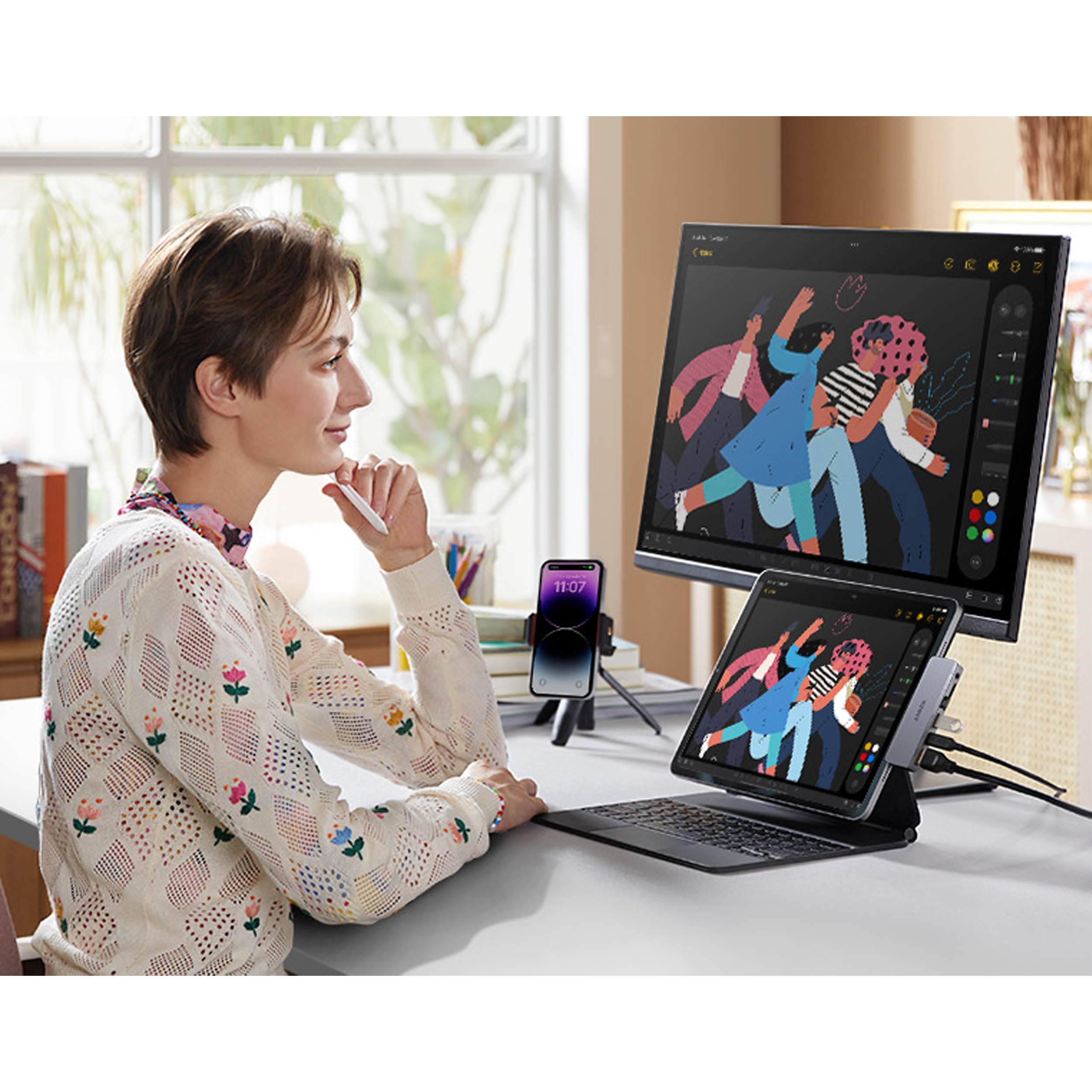 هاب 6 پورت USB-C انکر مدل Anker 541 USB-C Hub 6-in-1