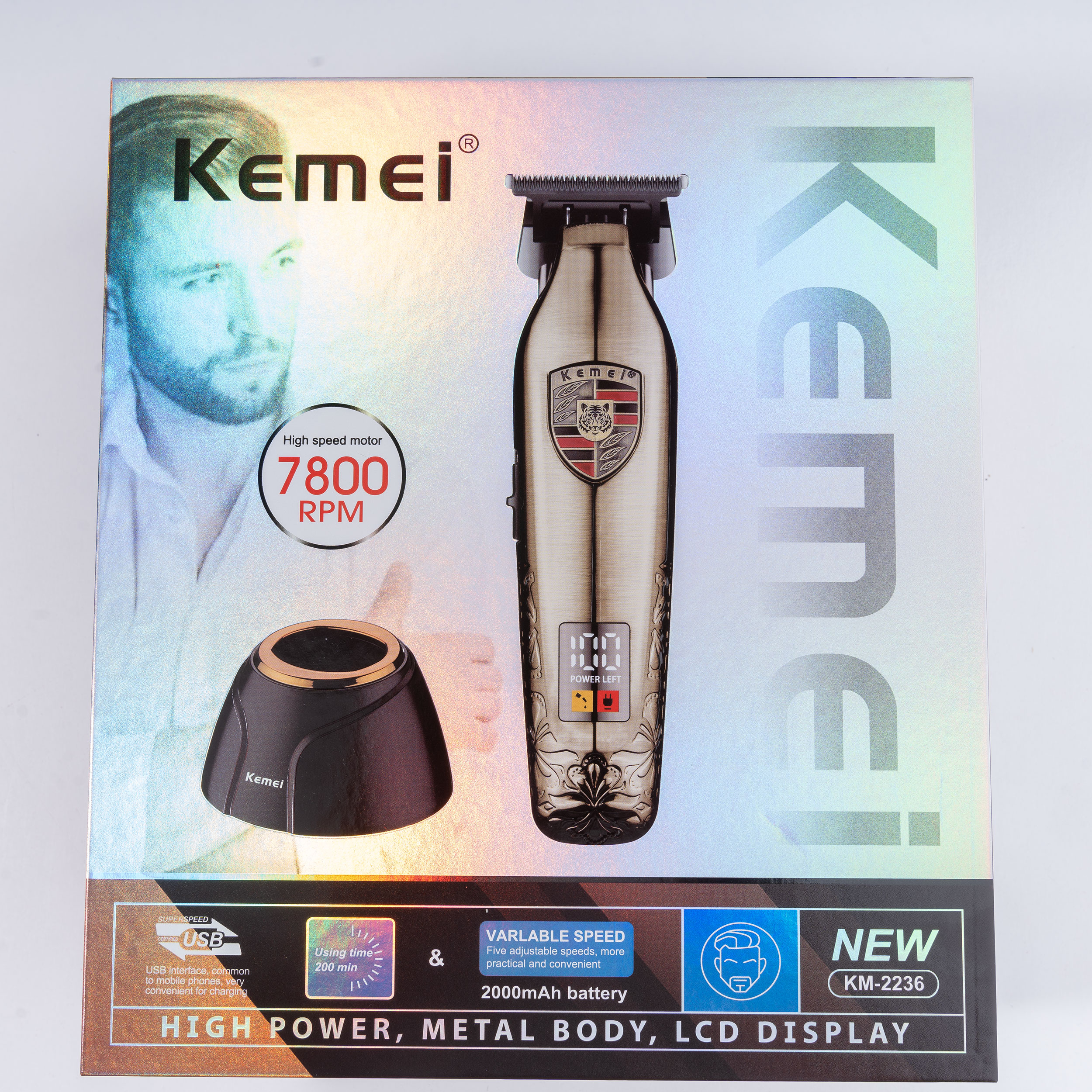 ماشین اصلاح موی سر و صورت کیمی مدل KM-2236