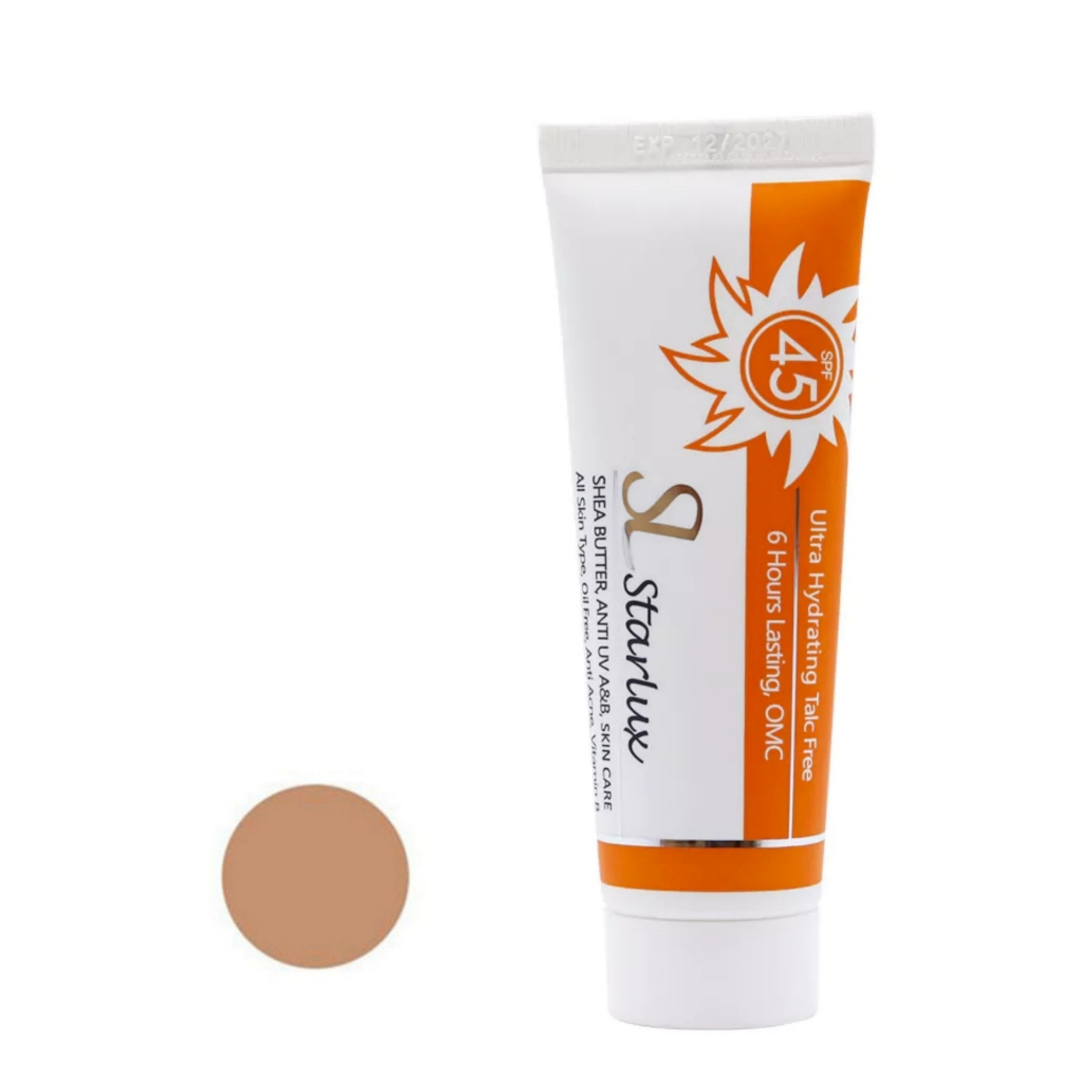 کرم ضد آفتاب رنگی استار لوکس SPF 45 مدل DB ‌مناسب انواع پوست‌ حجم 40 میلی‌لیتر