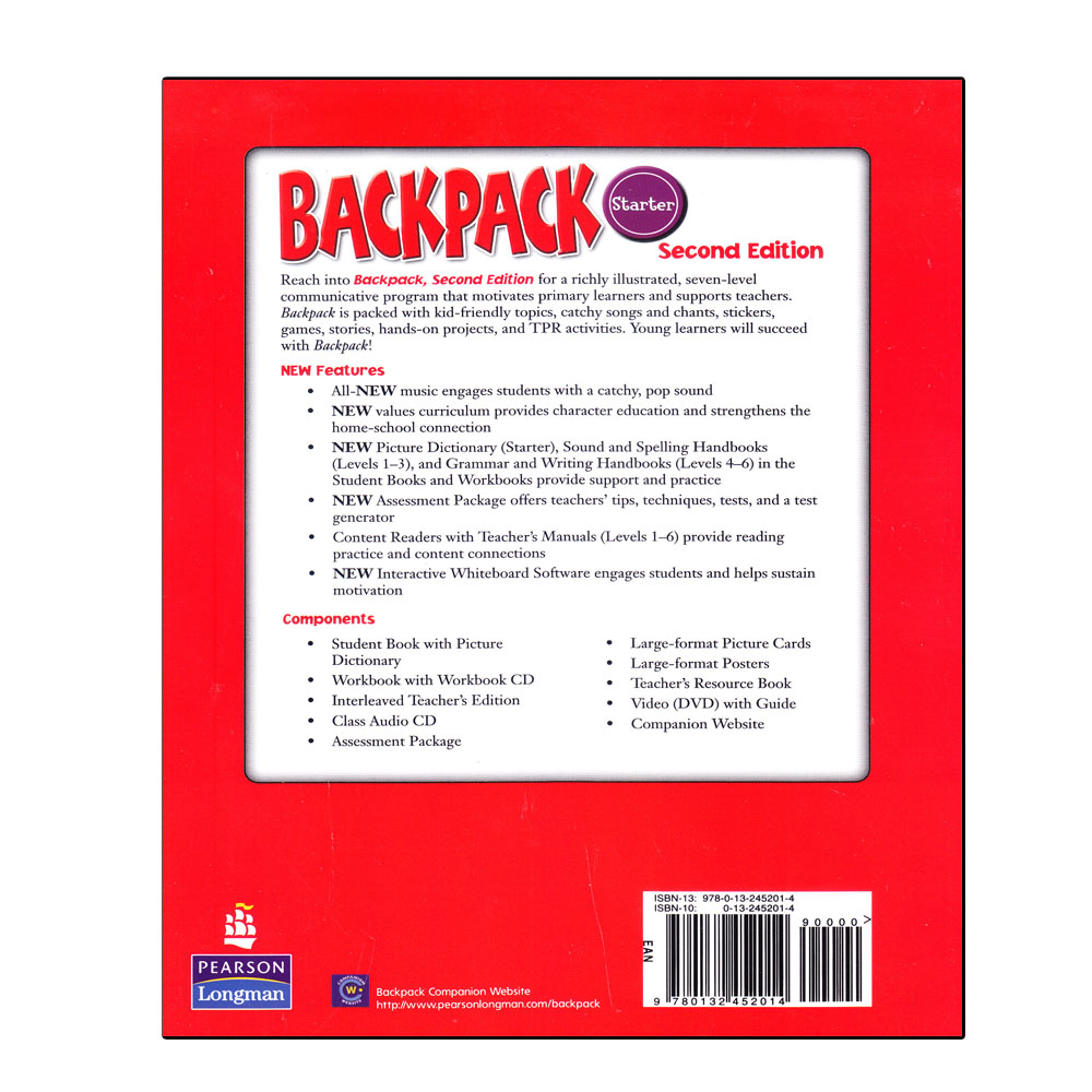 کتاب Backpack Second Edition اثر Marrio Herrera And Diane Pinkley انتشارات الوندپویان چهار جلدی