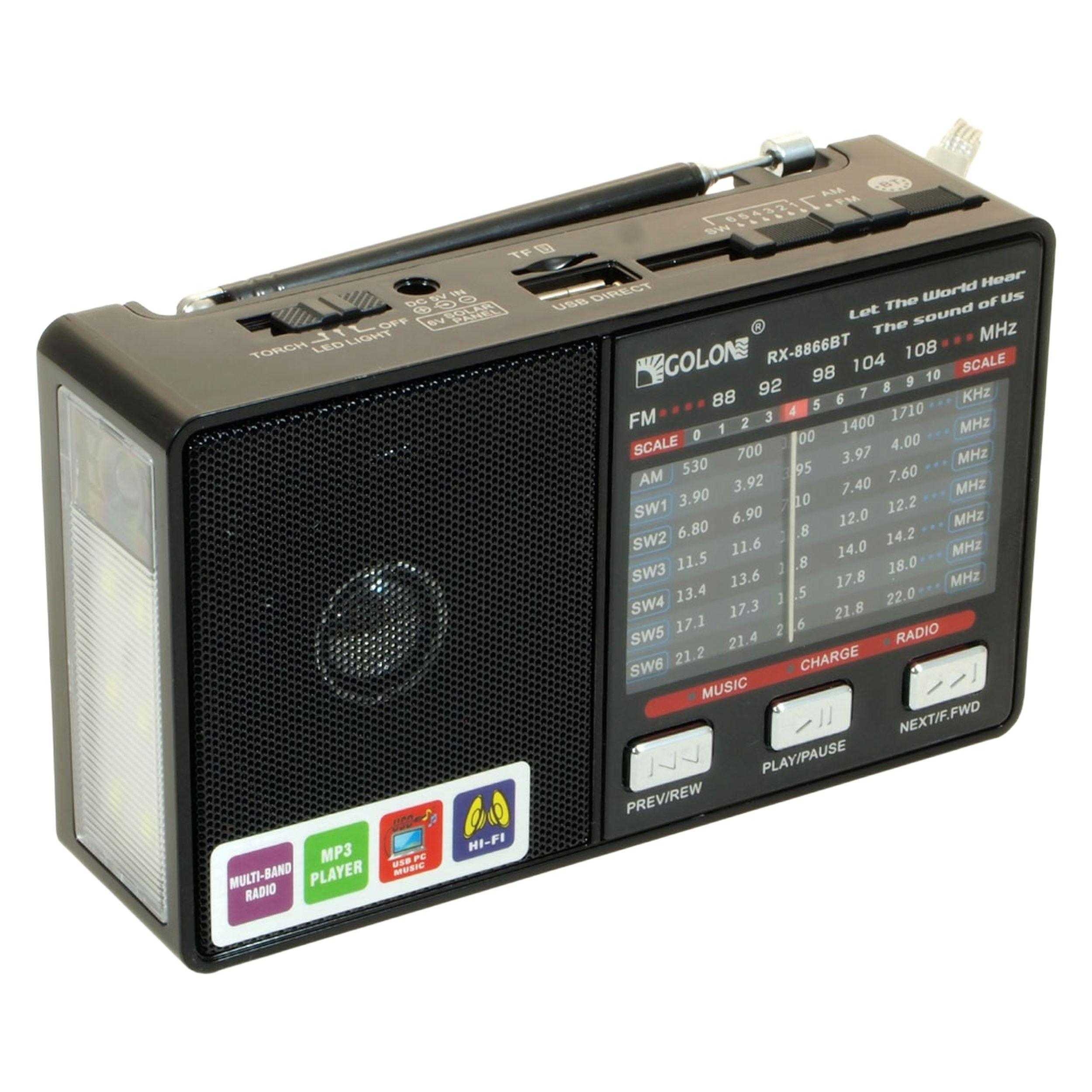 اسپیکر بلوتوثی قابل حمل گولون مدل RX-8866BT