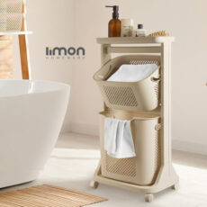 سبد رخت چرک لیمون مدل 2 طبقه کد RM48