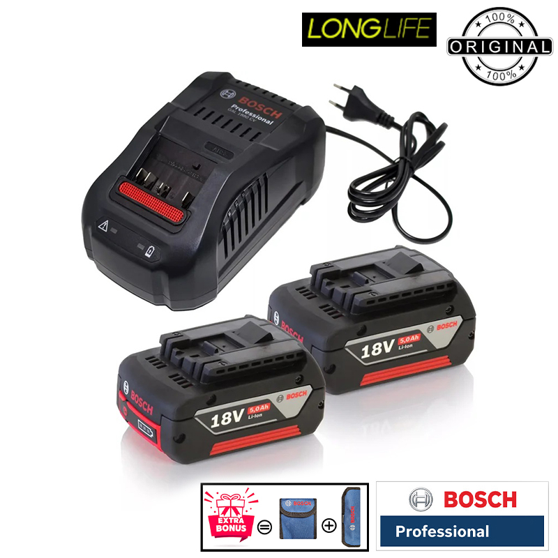 دریل پیچ گوشتی شارژی چکشی 18 ولت بوش مدل (GSB 18V-110 C Brushless (5Ah