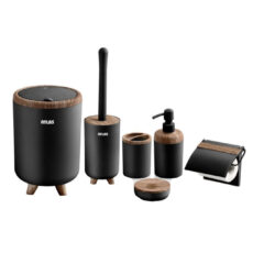 ست سرویس بهداشتی شش پارچه طرح چوب مدل الیت