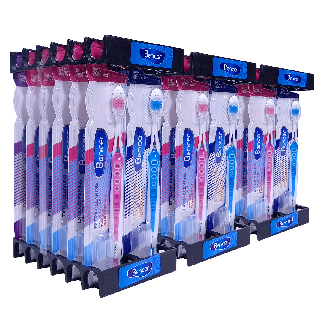 مسواک بنسر مدل اکسترا کلینینگ با برس سخت بسته 36 عددی