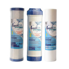 فیلتر تصفیه آب آکوا پیورست مدل RO-03 بسته 3 عددی به همراه فیلتر گلد تورای مدل 75G