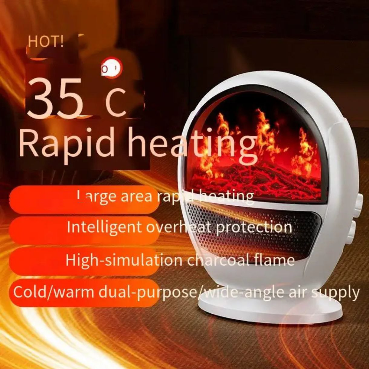 فن هیتر برقی مدل Q- 901 طرح شومینه