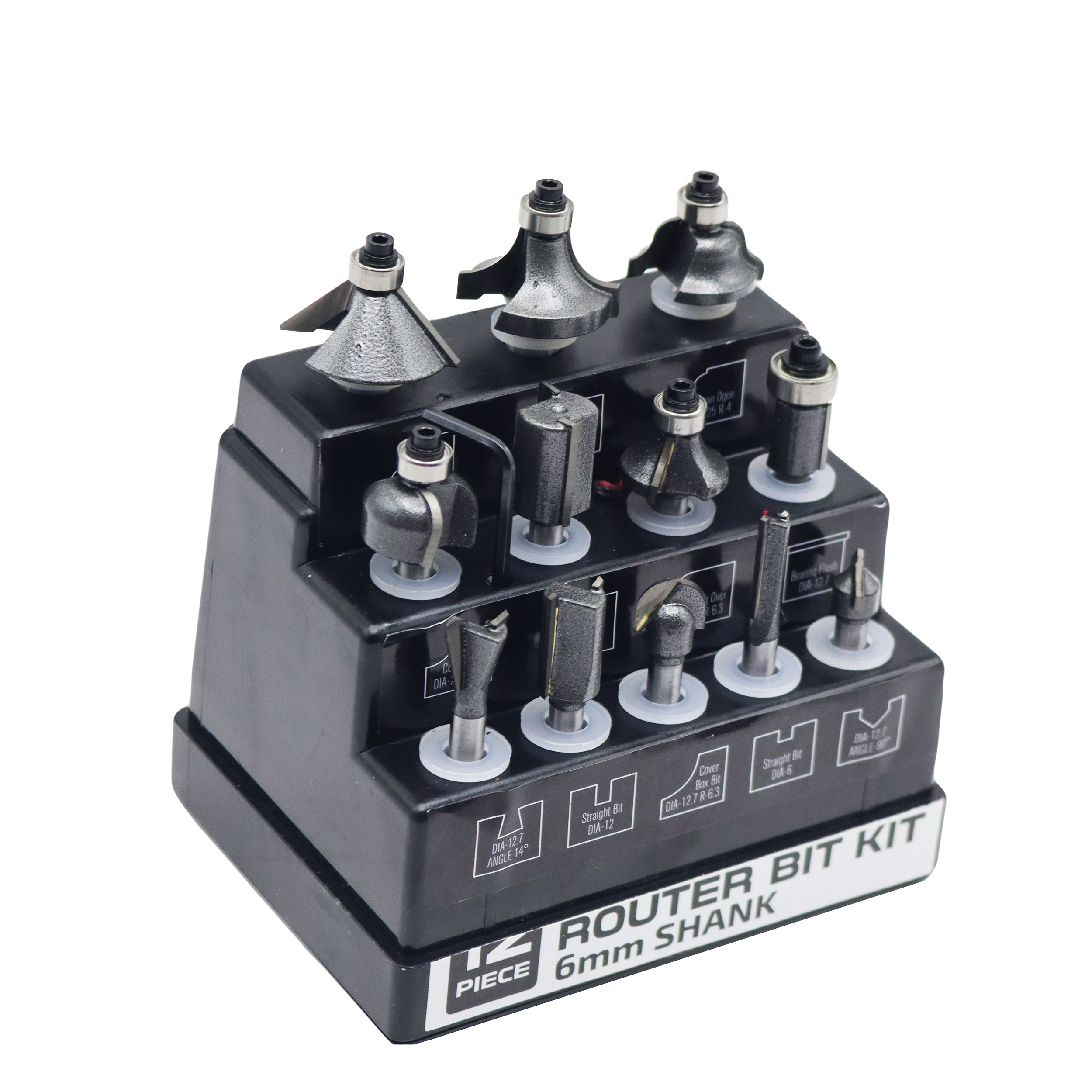 تیغ اوور فرز پلاتینیوم مدل YP-SHEFT6MM مجموعه 12 عددی