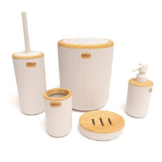 ست سرویس بهداشتی 5 پارچه امپرلند مدل کریز طرح چوب کد TP9356