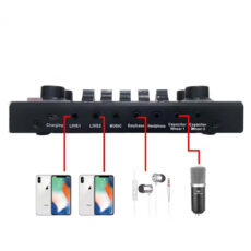میکروفون استودیویی مدل BM800-V9 به همراه کارت صدا