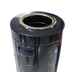 سطل زباله بهازکالا مدل استوانه طرح ماربل کد YP-45L