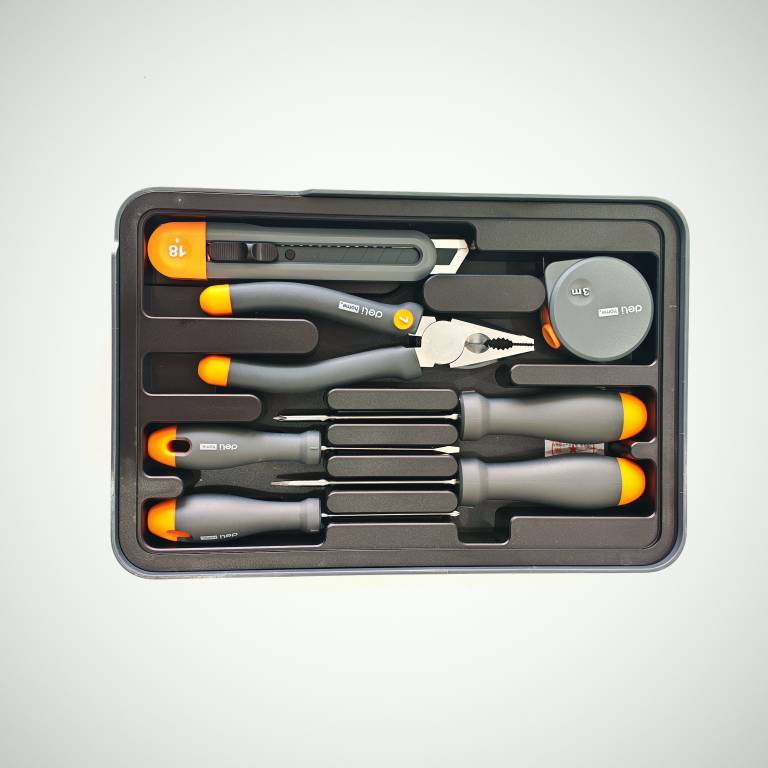 پیچ گوشتی شارژی دلی مدل H1001-ADEF مجموعه 59 عددی