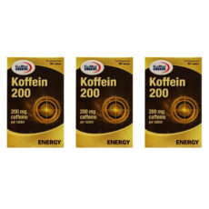 قرص کافئین یوروویتال 200 میلی گرم سه بسته 60 عددی