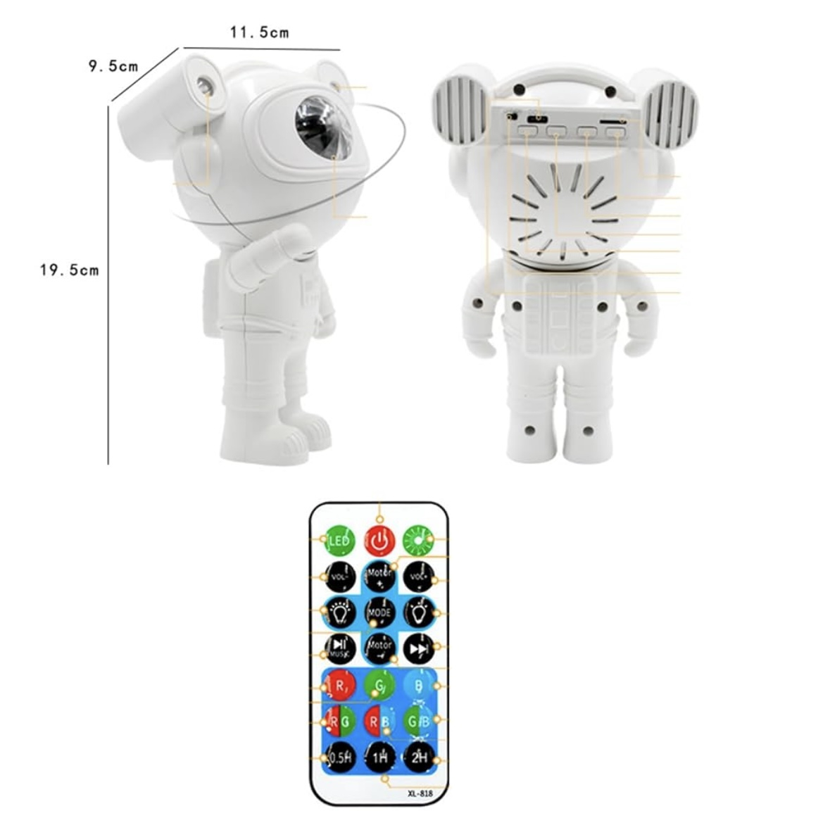 رقص نور مدل فضانور ایستاده طرح کهکشانی
