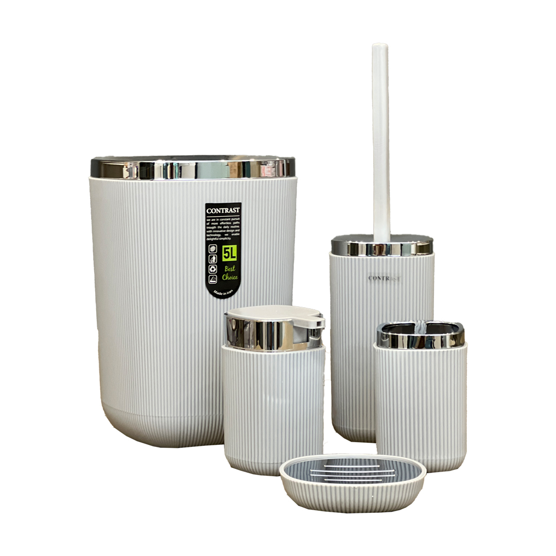 ست سرویس بهداشتی 5 تکه کنتراست مدل روما