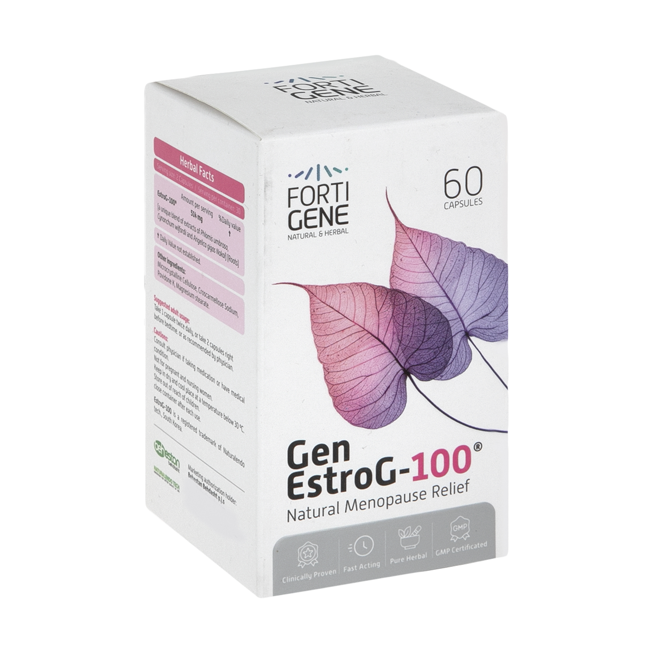 کپسول ژن استروجی 100 فورتی ژن بسته 60 عددی