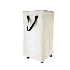 سبد رخت چرک مدل چرخ دار طرح LAUNDRY