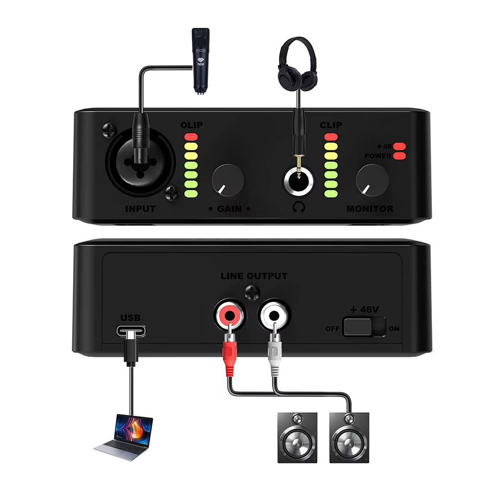 پکیج استودیوی خانگی پادکستر جم آدیو مدل GA800/SC20