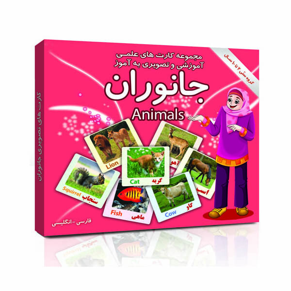 فلش کارت های علمی آموزشی و تصویری دوزبانه 2 تا 10 سال انتشارات امین آذر مجموعه 13 عددی