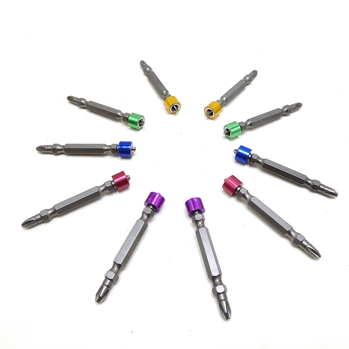 سری پیچ گوشتی دو سر چهار سو زن مدل مگنت دار کد ph2-65 مجموعه 10 عددی