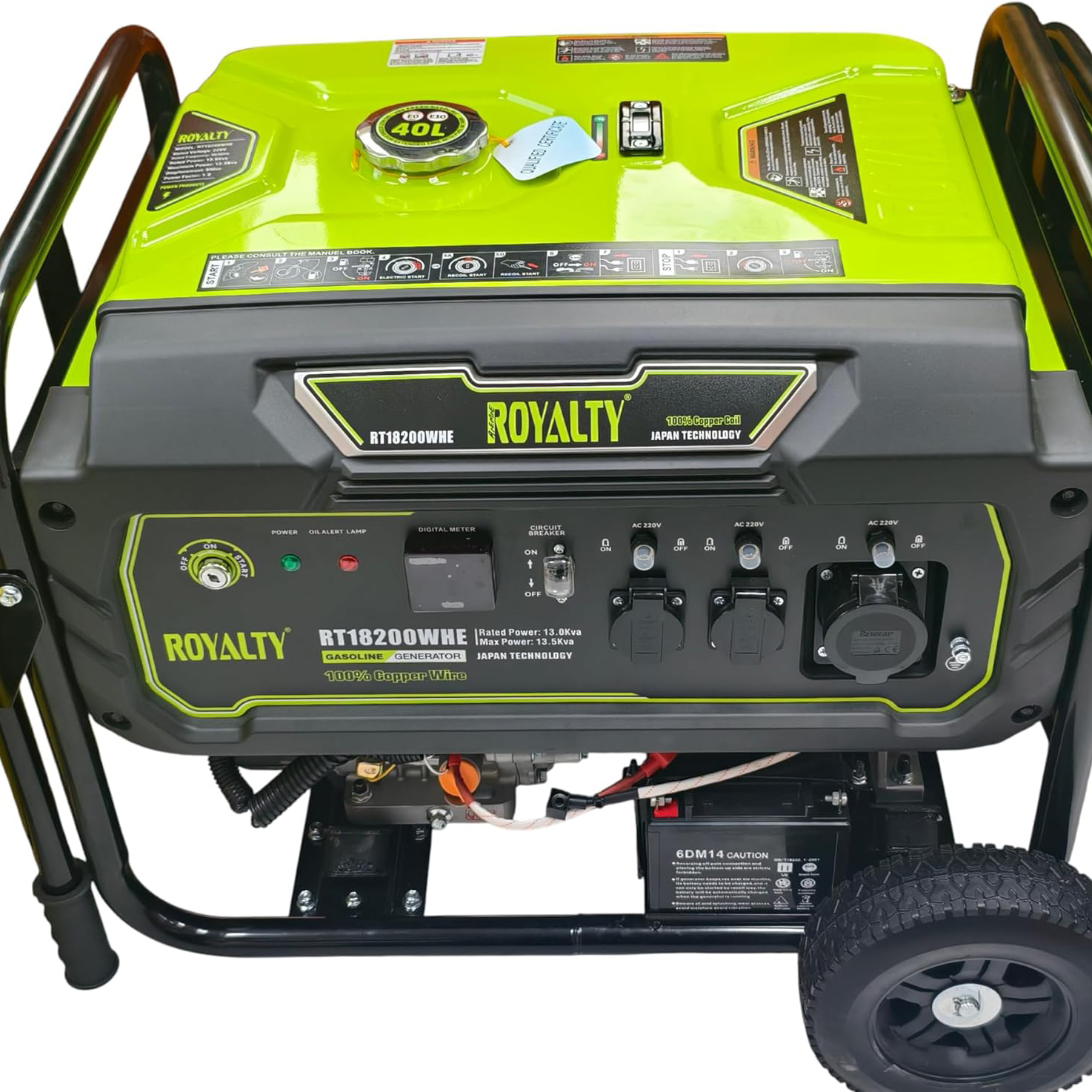 موتور برق بنزینی 18 اسب بخار رویالتی مدل RT18200WHE