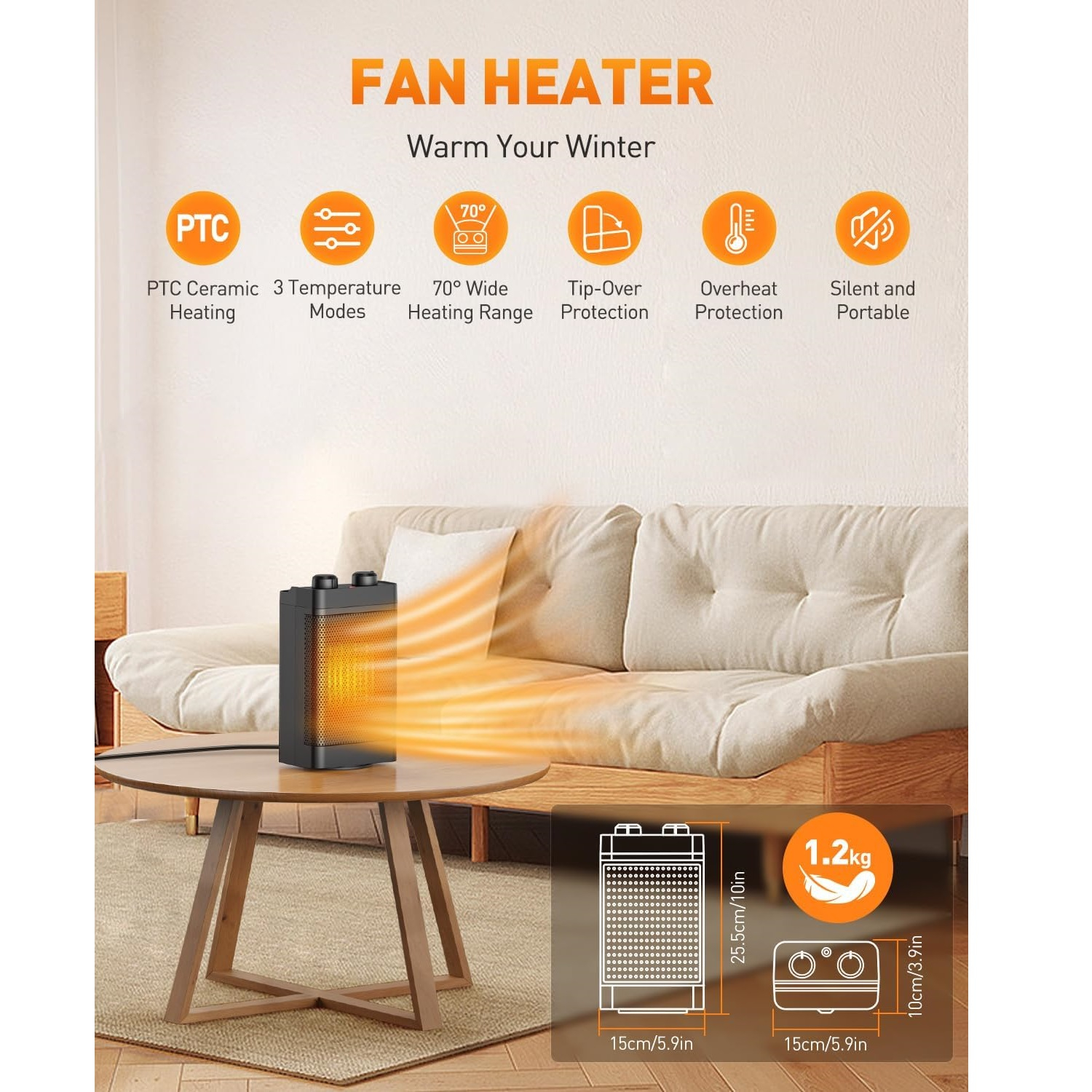 هیتر برقی کِنکیو مدل YND-1200B