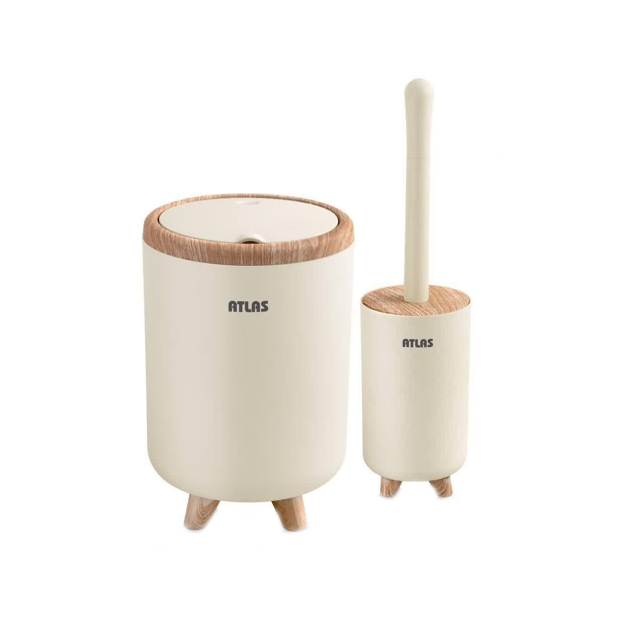 ست سطل و فرچه طرح چوب مدل الیت