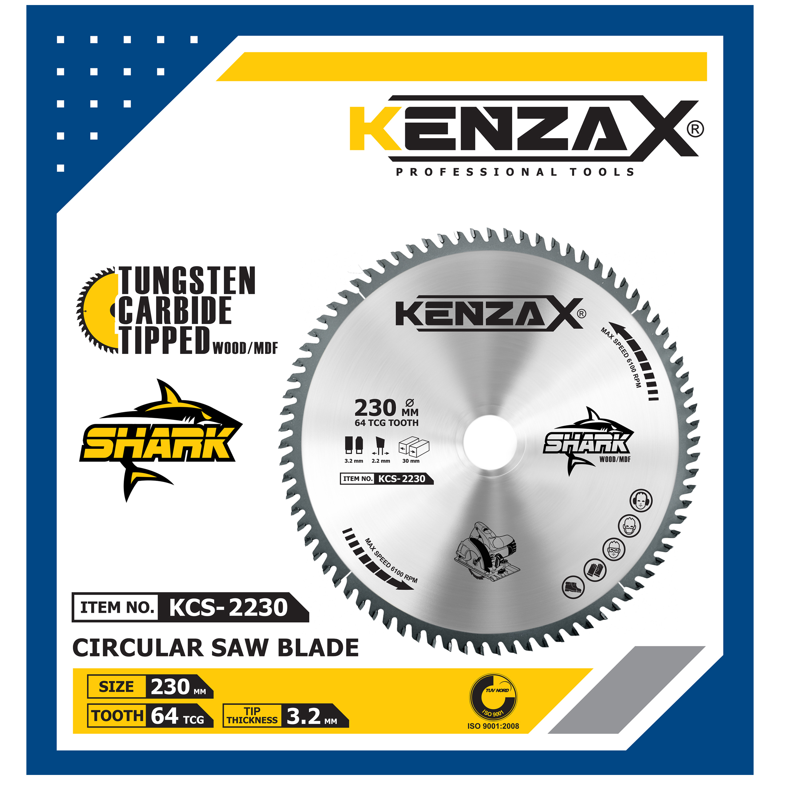 تیغ اره دیسکی کنزاکس سری SHARK مدل KCS-2230