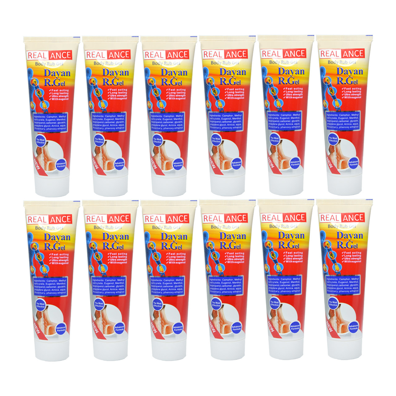 ژل موضعی ریلنس مدل RGel وزن 100 گرم مجموعه 12 عددی