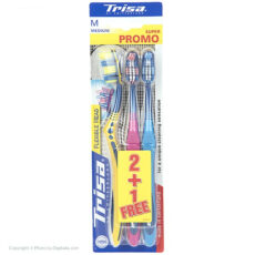 مسواک تریزا سری Super Promo مدل Flexible Head با برس متوسط بسته 3 عددی