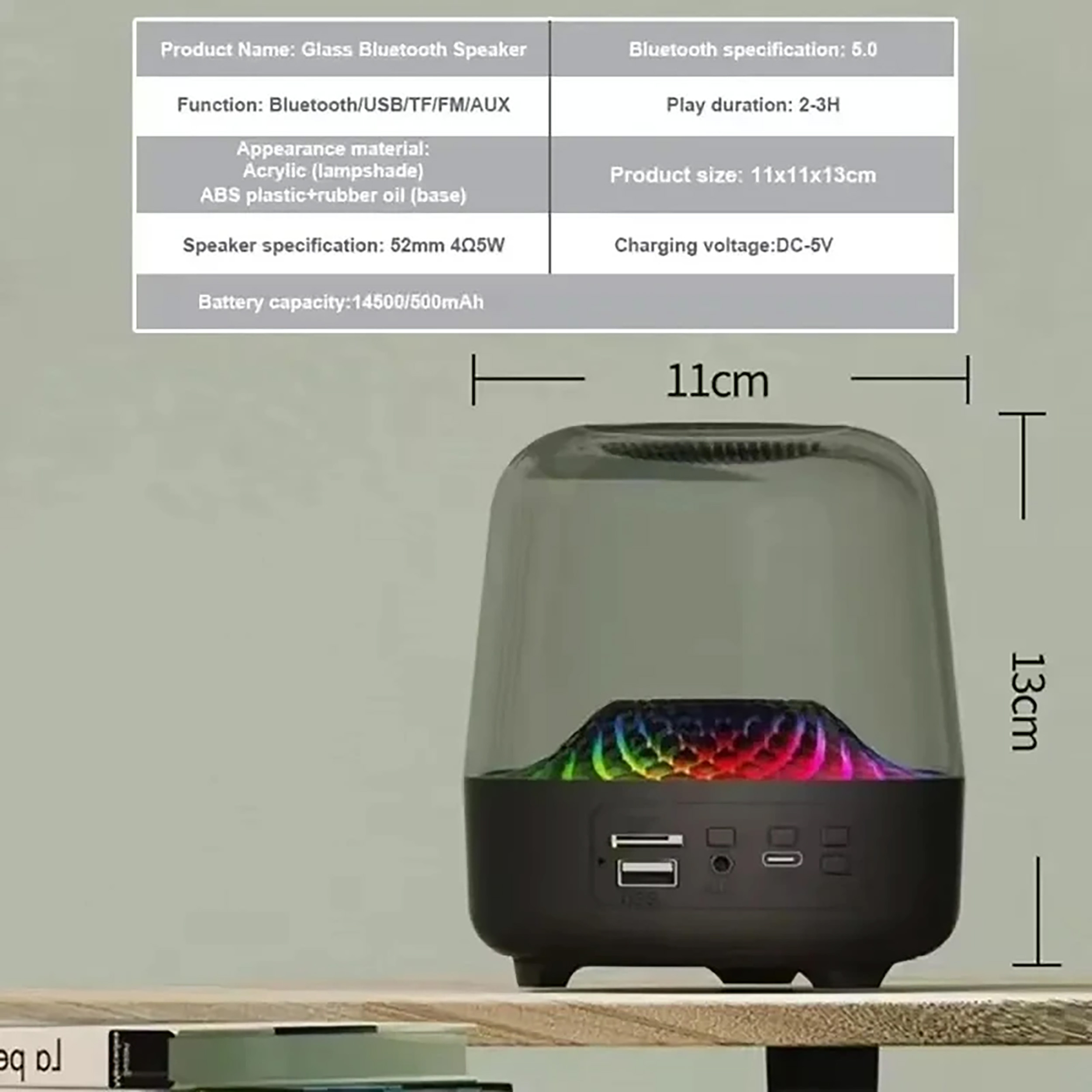 اسپیکر بلوتوثی مدل GLAZE - 4