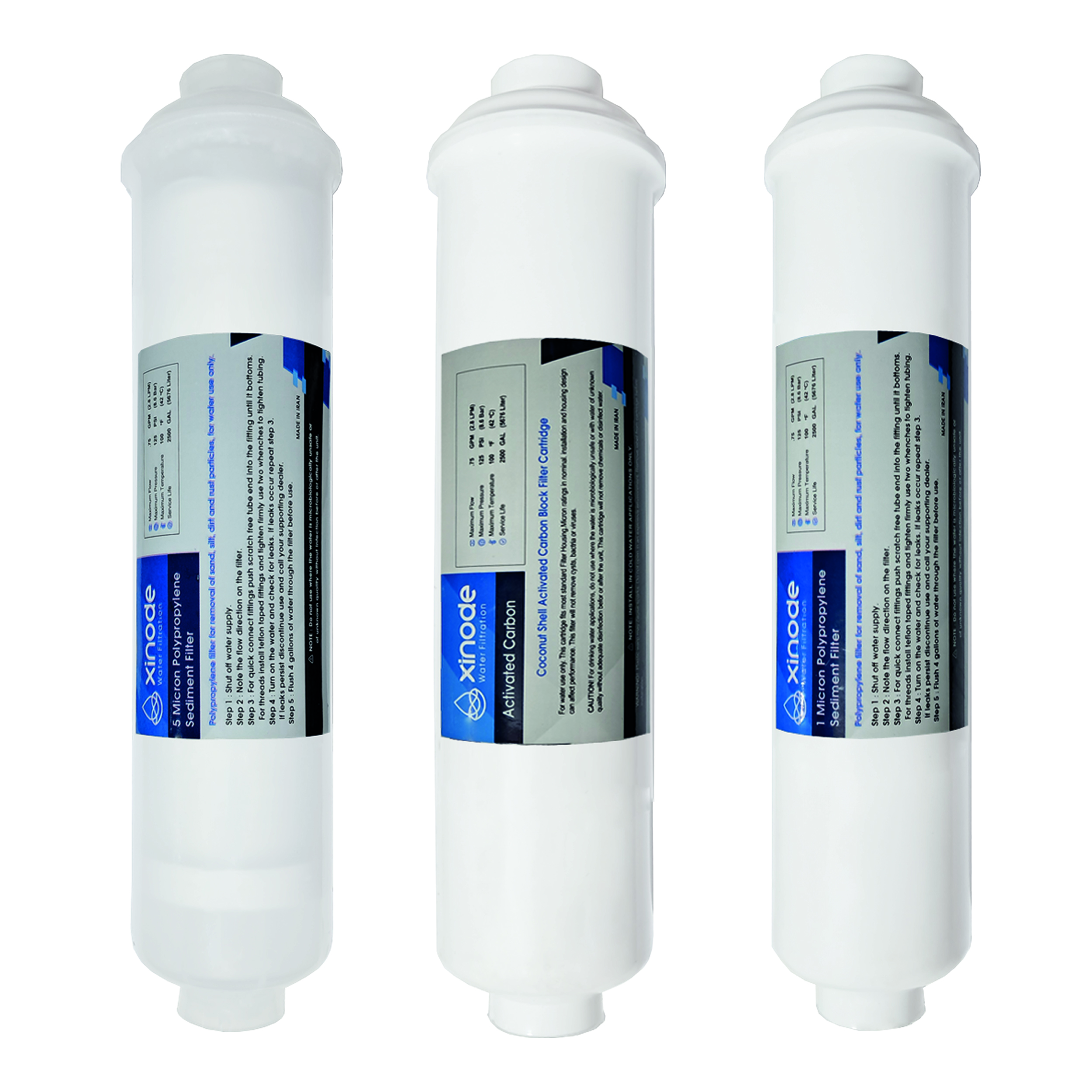 فیلتر دستگاه تصفیه آب زینود مدل کیسی RO-CXF103 مجموعه 3 عددی