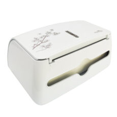 پایه رول دستمال کاغذی ایمن آب مدل ورونا طرح شکوفه