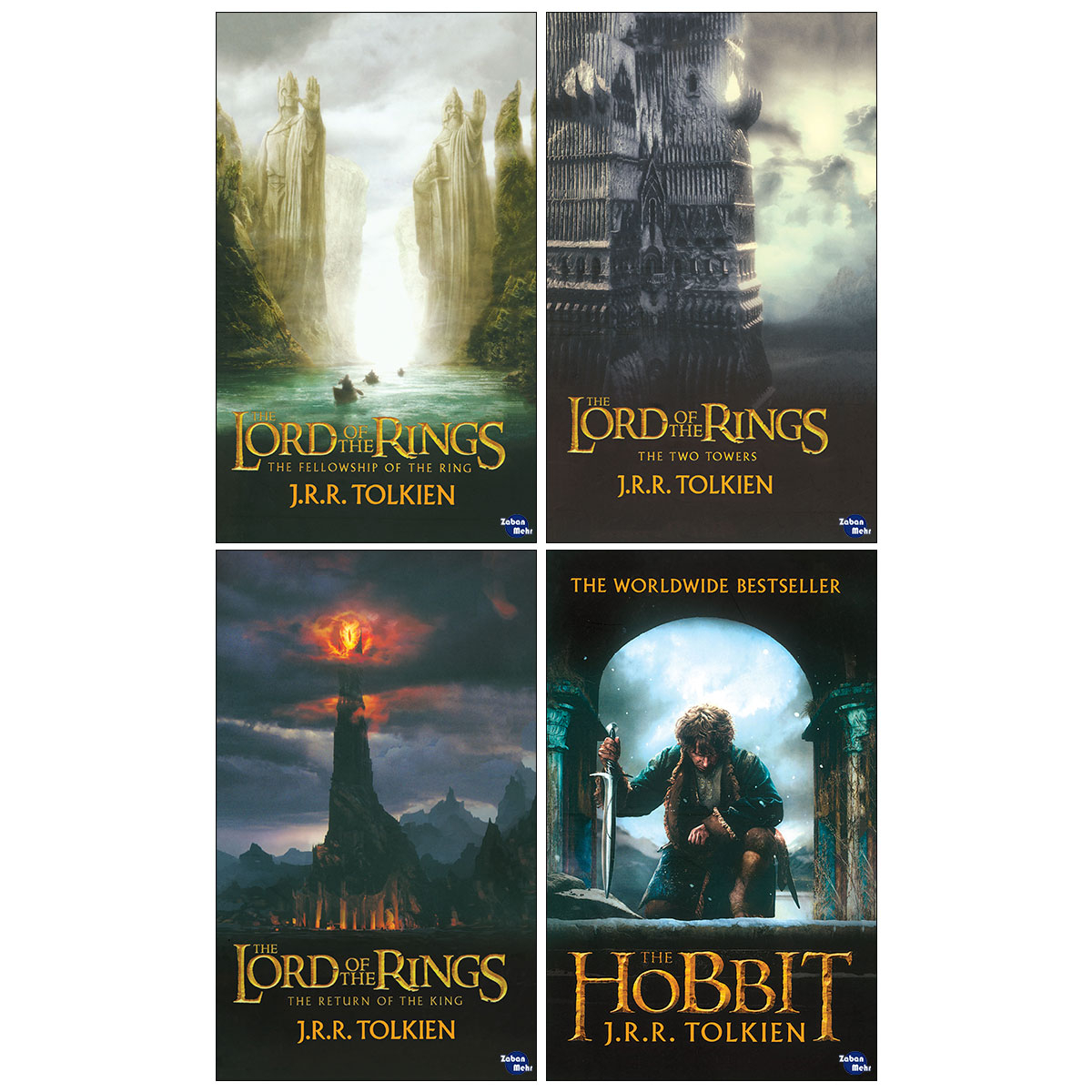 کتاب Lord of the Rings اثر J. R. R. Tolkien انتشارات زبان مهر 4 جلدی