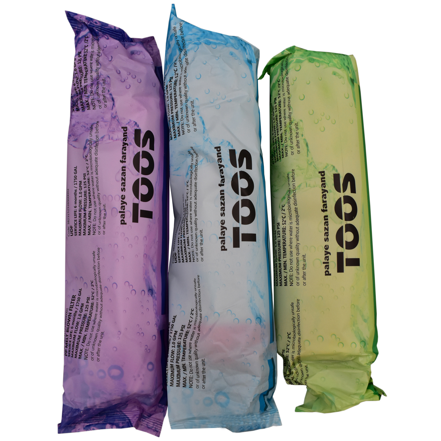 فیلتر دستگاه تصفیه کننده آب پالایه سازان فرآیند توس مدل RO-new مجموعه 6 عددی