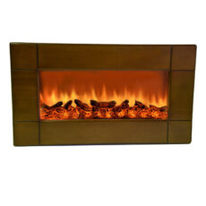 شومینه برقی شومینه بیستون مدل فریم چوبی HW100 با صدای آتش