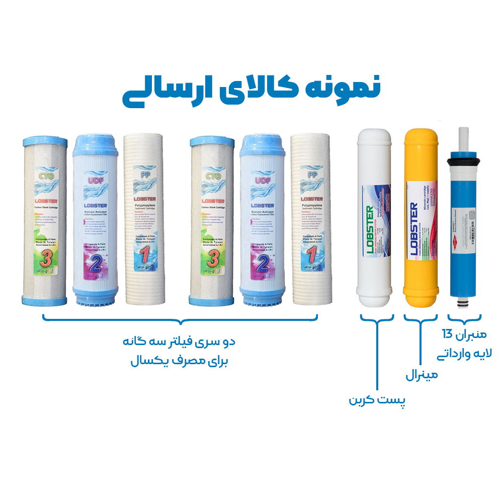 فیلتر دستگاه تصفیه آب لابستر مدل New Economi 010 مجموعه 9 عددی