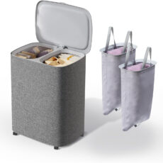 سبد رخت چرک مدل ترولی چرخ دار 50