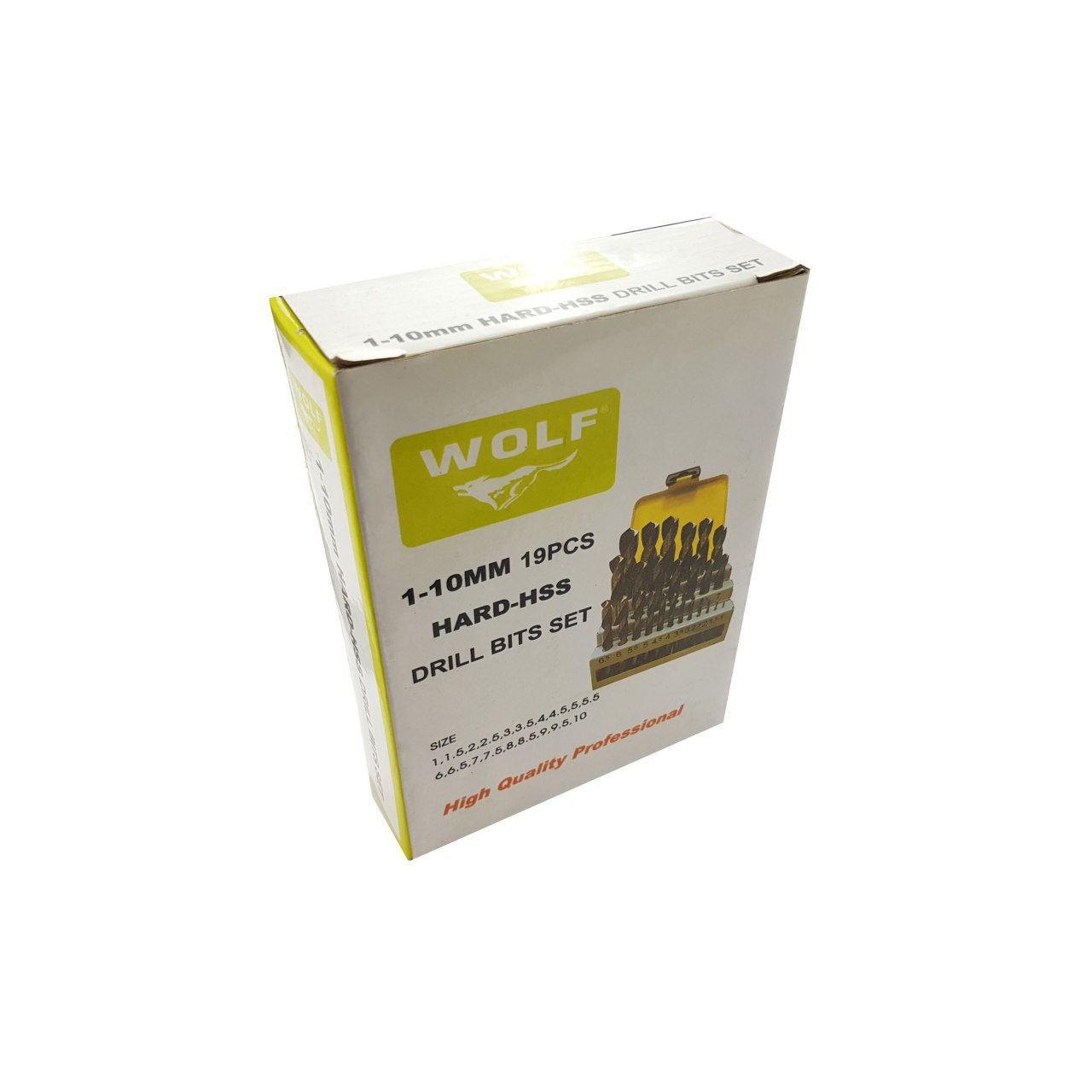 جعبه مته آهن ولف کد 0156 سایز 10-1 میلیمتر بسته 19 عددی