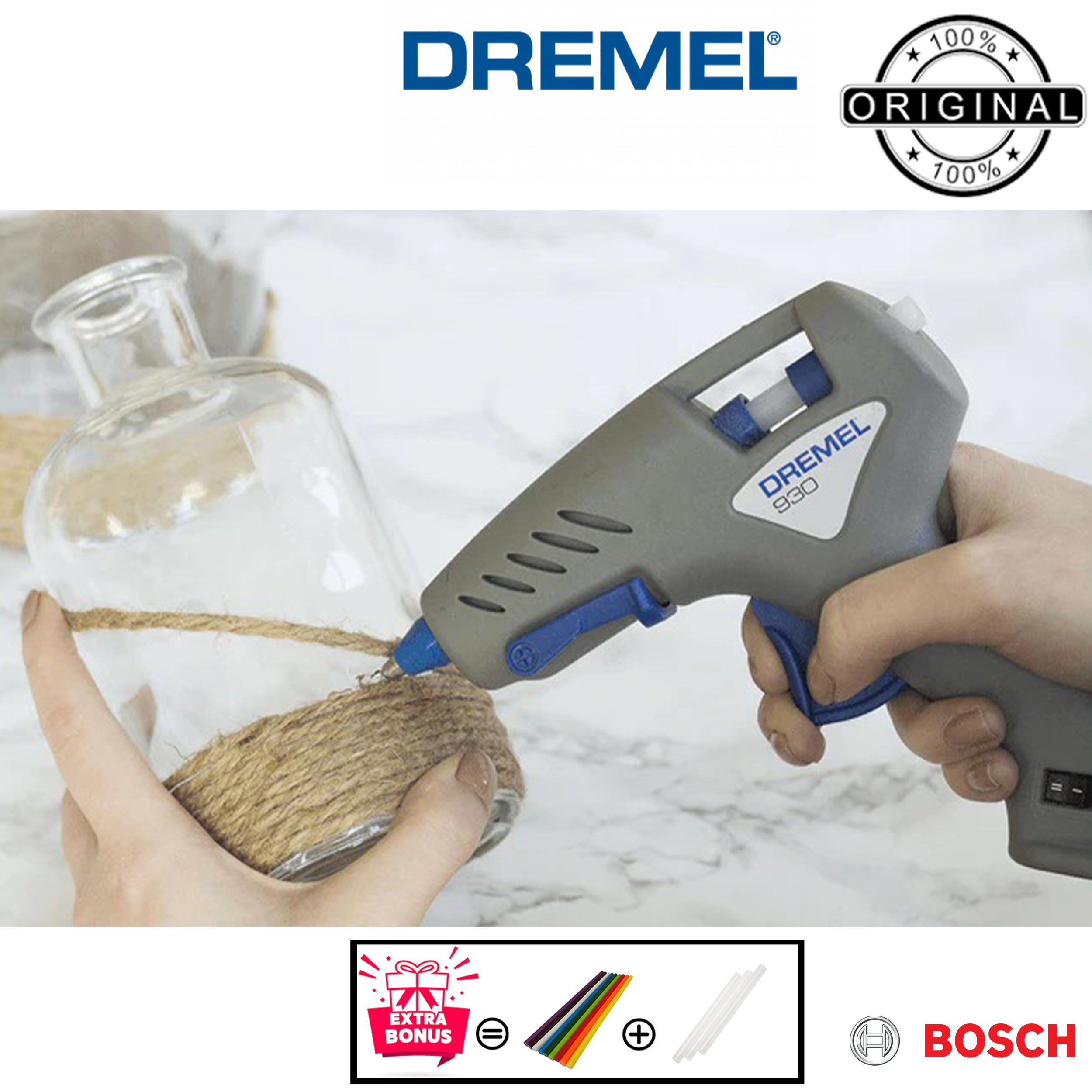 گان چسب حرارتی درمل مدل فوق حرفه ای Dremel Glue Gun 910 - 165 °C