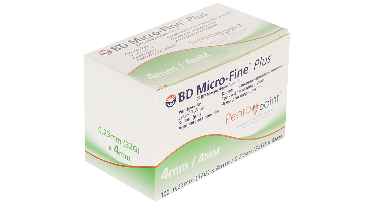 سوزن قلم انسولین بی دی مدل Micro-Fine سایز 4 میلیمتر 100 عددی