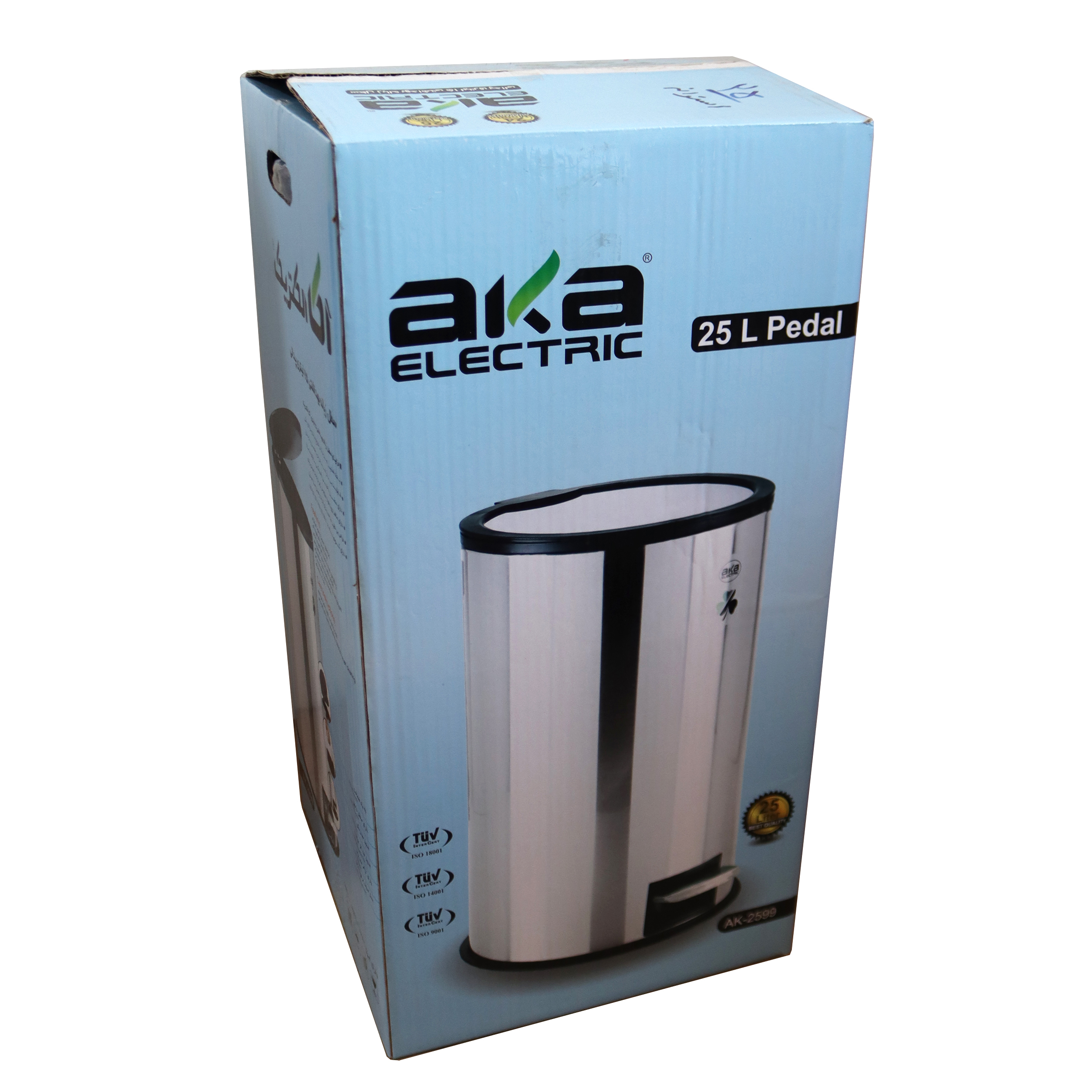 سطل زباله آکا الکتریک مدل استوانه ای کد YP-OSTVANEI-25L