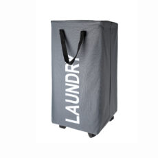سبد رخت چرک مدل چرخ دار طرح LAUNDRY