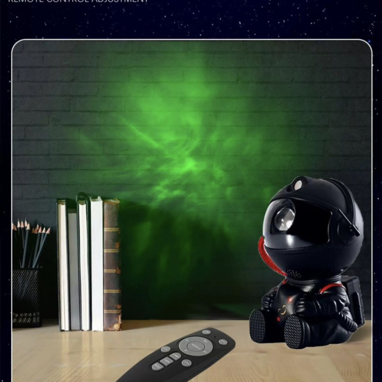 رقص نور لیزری مدل کهکشانی طرح فضانورد نشسته گیتاری