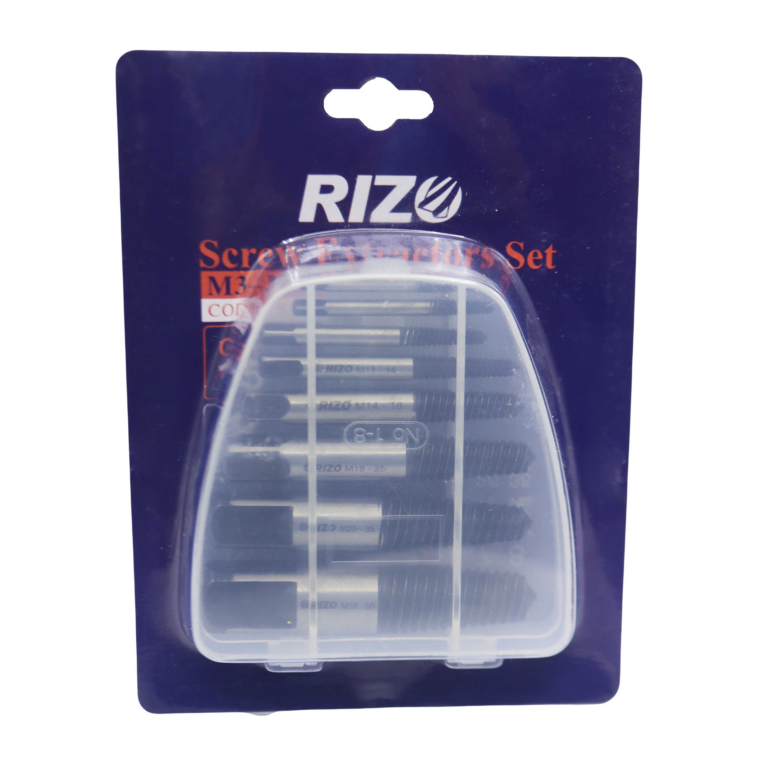 مته قلاویز چپ گرد ریزو مدل YP-M3/M50 مجموعه 8 عددی